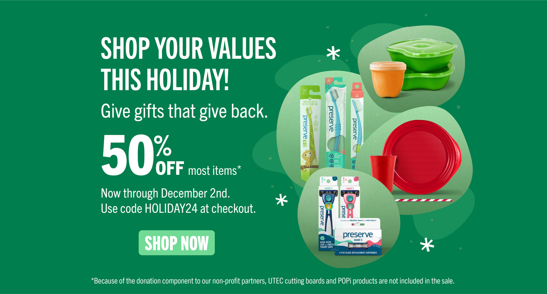 Toothbrushes, Razors, and Houseware from Recycled Plastic-Preserve.eco