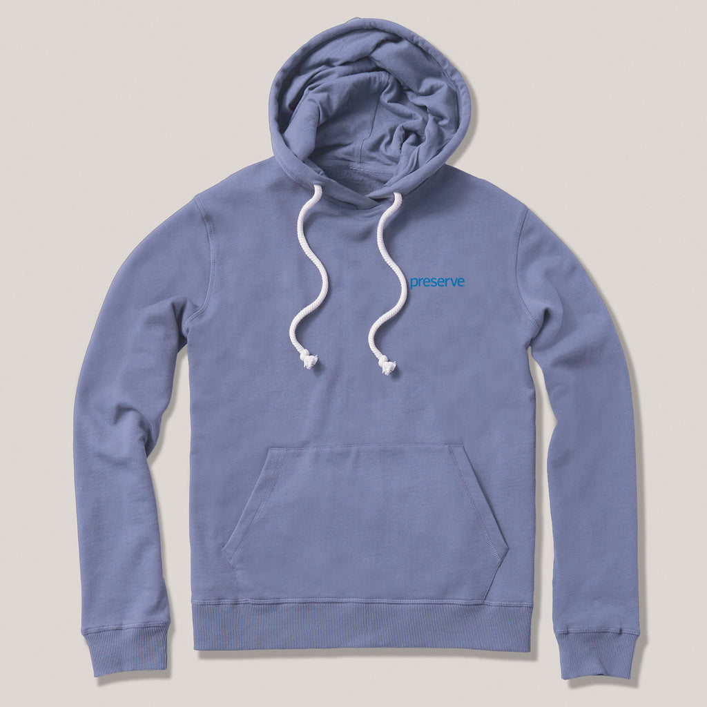 Preserve Hoodie| Pact® | Toothbrush Surfer on Preserve Script