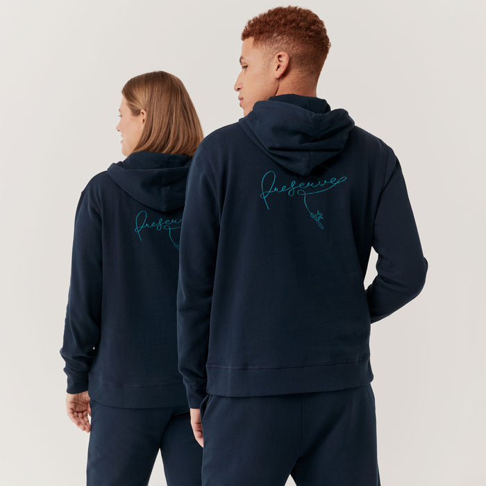 Preserve Hoodie| Pact® | Toothbrush Surfer on Preserve Script