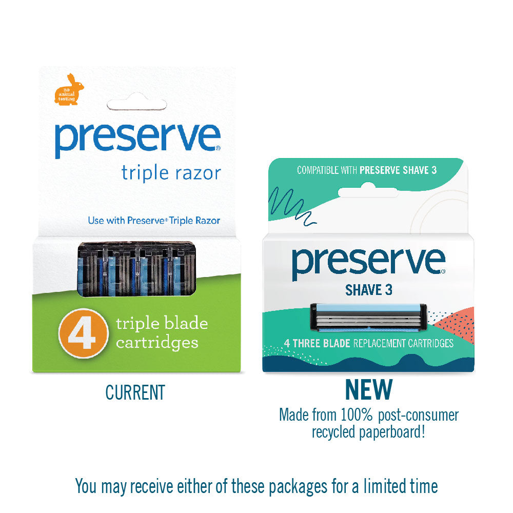 Preserve Shave 3 Replacement Blades | 24 Blades