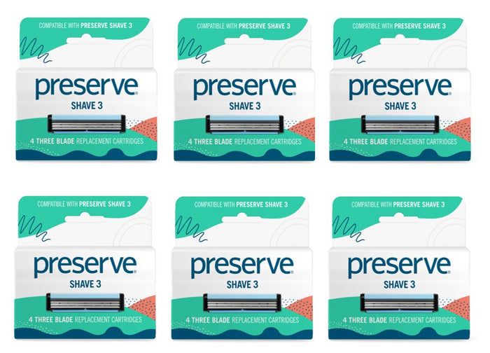 Preserve Shave 3 Replacement Blades | 24 Blades