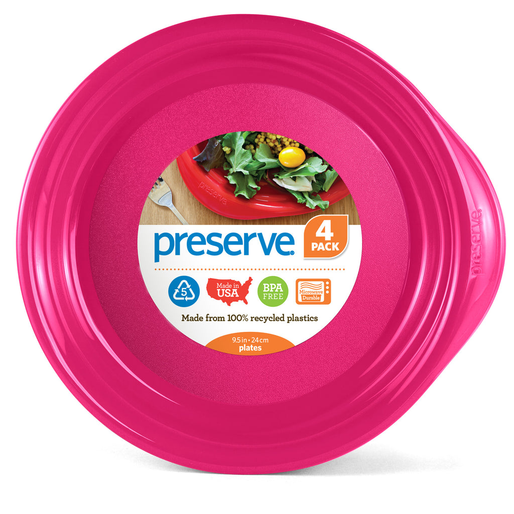 Preserve Plates, Everyday, 9.5 Inches, Pepper Red - 4 plates