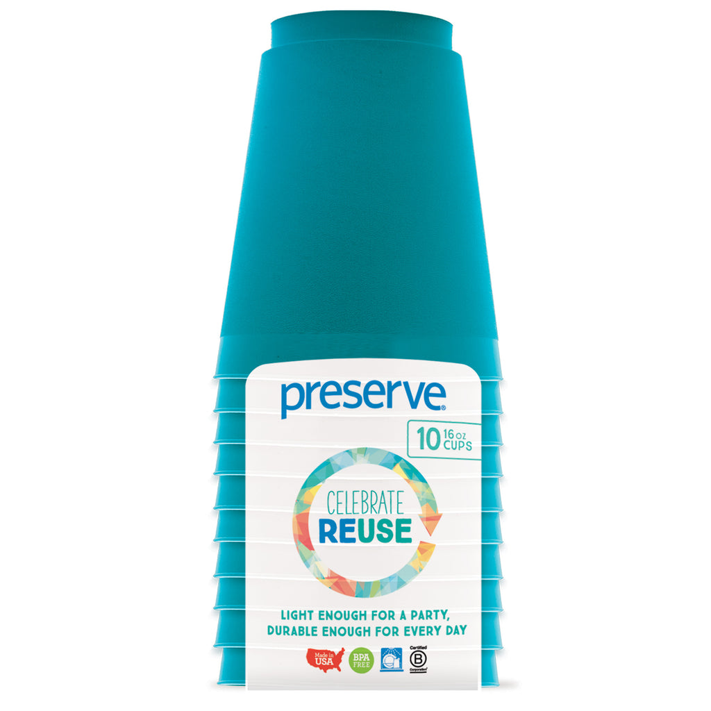 Preserve Everyday Recycled and Reusable Plastic Cups - 16oz. (4 Pk