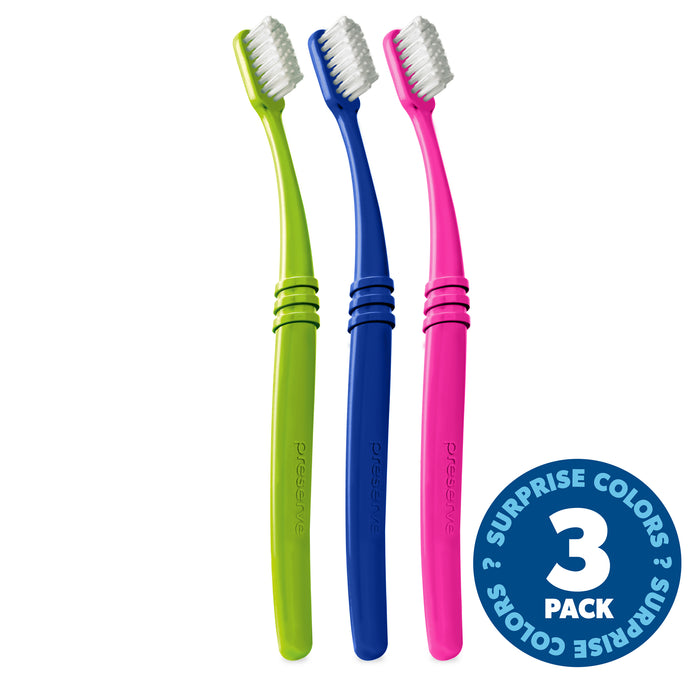 Toothbrush in Lightweight Paper Packaging - Surprise Colors | 3 Pack
